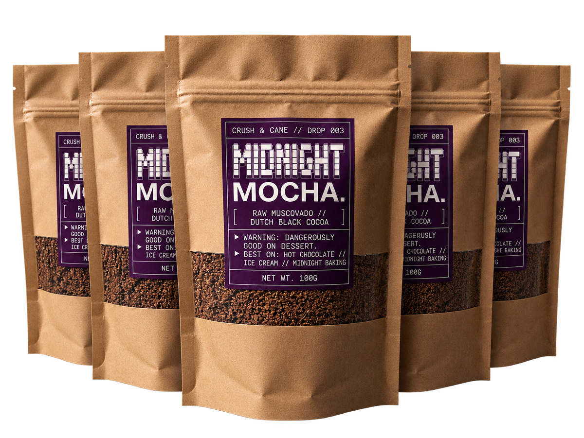 Midnight Mocha - 5 Pack flavoured sugar in a 100g kraft pouch